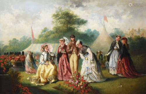 JANE MARIA BOWKETT (BRITISH 1837-1891), A GARDEN PARTY