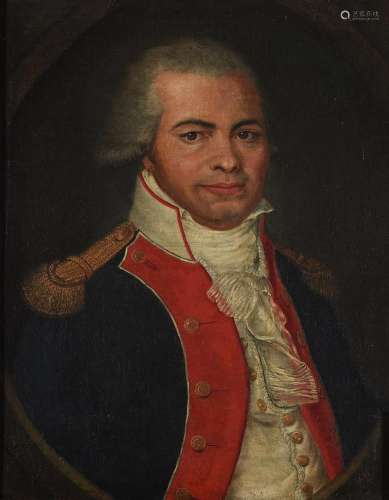 FRENCH COLONIAL SCHOOL (CIRCA 1800), PORTRAIT OF AN OFFICER ...