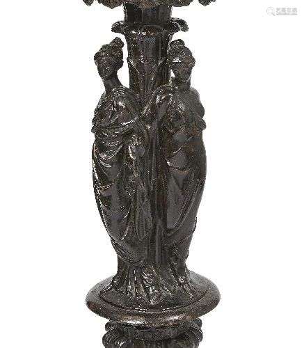 D'après Germain Pilon, français, 1525-1590, lampe figurative...