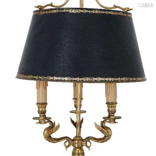 Une lampe bouillotte française en bronze doré, fin du 20ème ...