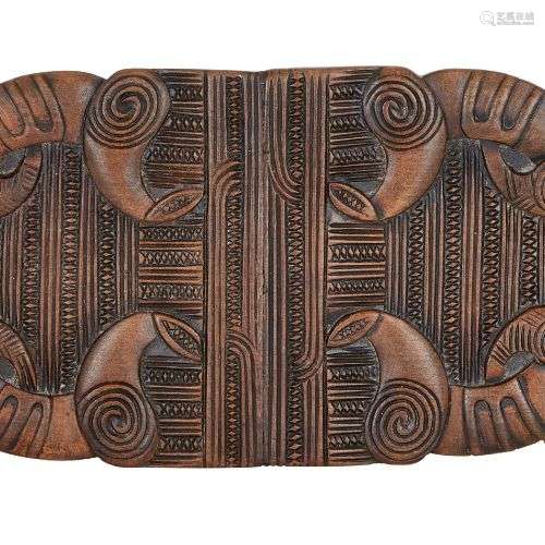 Propriété d'un Gentleman Une plaque en bois sculpté Maori Ma...