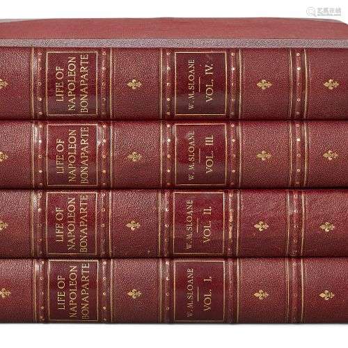 SLOANE, W. M., LIFE OF NAPOLEON BONAPARTE, 4 Vol., cartons d...