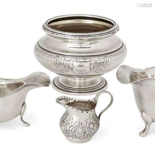 Un petit pot à crème en argent de l'époque victorienne, Lond...