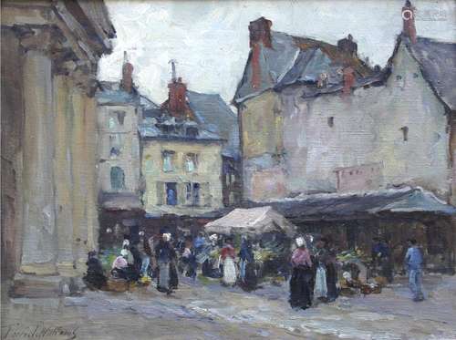 TERRICK JOHN WILLIAMS (1860-1936) MARKET, HONFLEUR Signed, b...