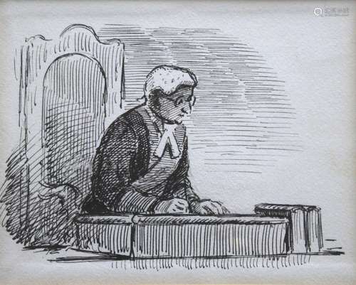 •EDWARD ARDIZZONE, CBE, RA (1900-1979) JUDGE HENRY LEON Pen ...