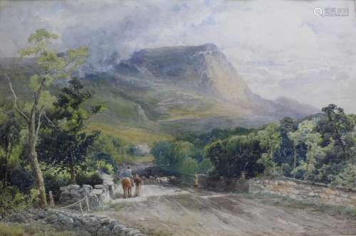 JOHN KEELEY (1849-1930) ON THE ROAD TO BIRDROCK, NORTH WALES...