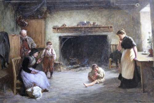 JOHN WHITE (1851-1933) A HAPPY HOME Signed and dated 1906, w...