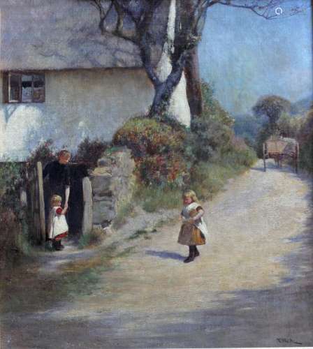 JOHN WHITE (1851-1933) RETURNING HOME Signed, oil on canvas ...