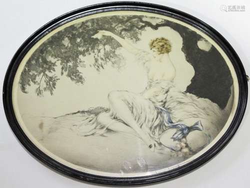 LOUIS ICART (1888-1950) AU REVOIR Etching with drypoint, pri...