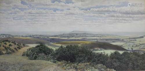 WILL PYE (1855-1934) DORSET: A VIEW TOWARDS PORTLAND Signed ...