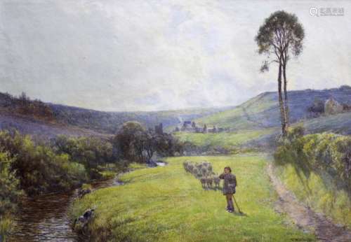 JOHN WHITE (1851-1933) BRANSCOMBE VALE Signed and dated 1902...