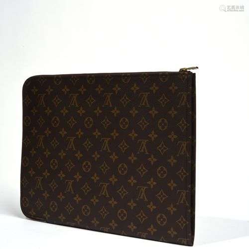 LOUIS VUITTON Porte-documents ou pochette ordinateur en toil...