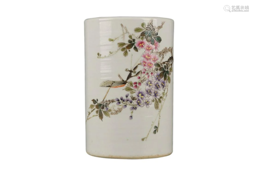 QIANJIANG 'INSECT AND FLOWER' BRUSHPOT