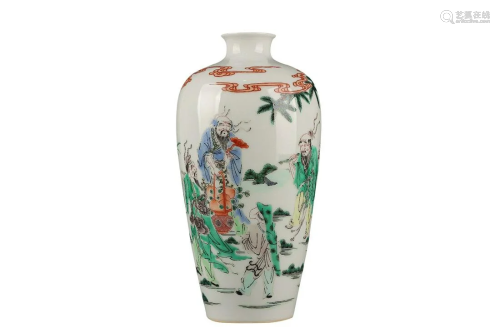 GUCAI 'FIGURE STORY' MEIPING VASE