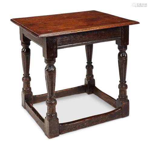 A James I figured oak low table