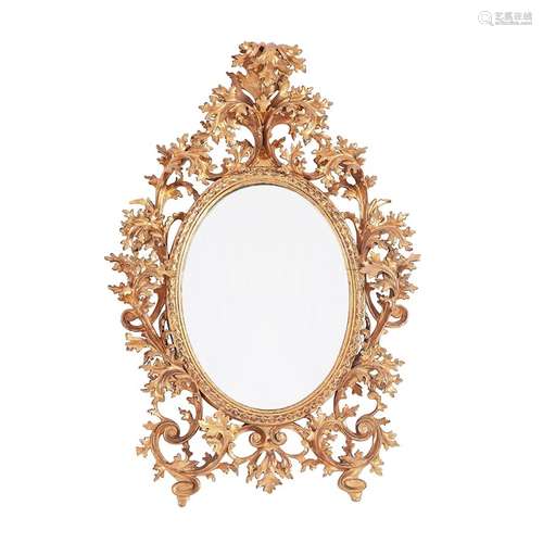 A late 19th century Florentine carved gilt wood mirror