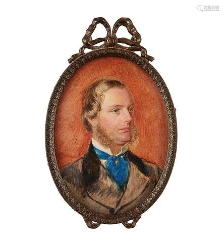 A Victorian portrait miniature and an Edwardian portrait min...