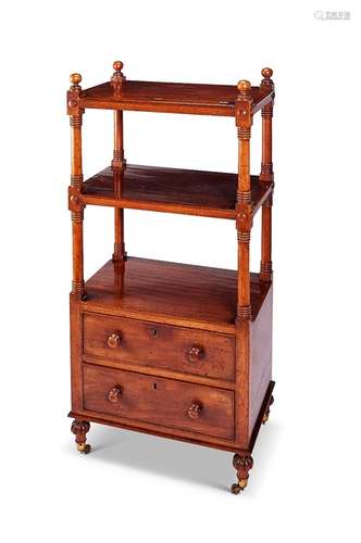 A George IV mahogany whatnot reading table