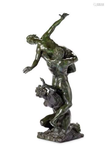 After Giambologna: A large bronze figural group of a Rape of...