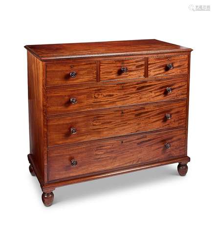 A George IV mahogany chest attributed to Gillows