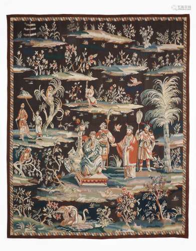 A Soho style Chinoiserie tapestry in the manner of John Vand...