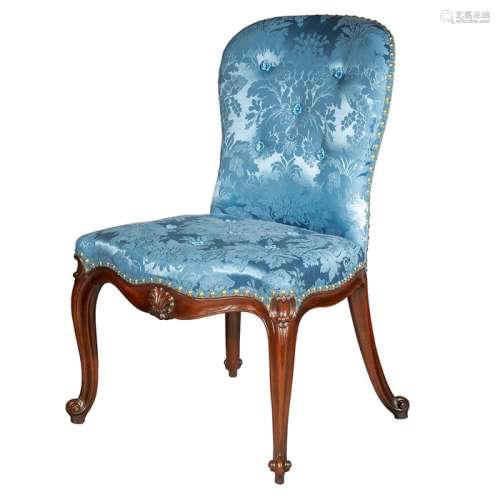 A George III carved mahogany side chair attributed to Thomas...