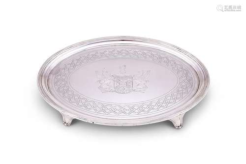 A George III silver oval salver by William Bennett, London, ...