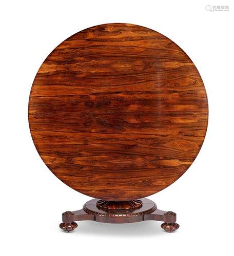 A William IV rosewood centre table by Holland & Sons