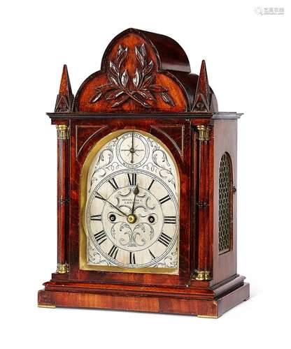 A 19th century mahogany and brass-mounted table clock by Hen...