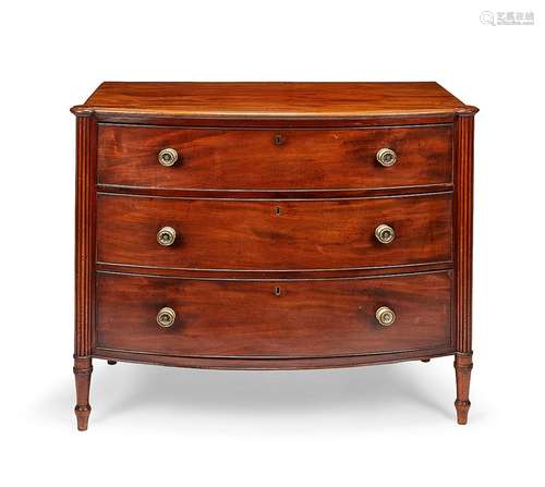 A Regency mahogany bowfront chest attributed to Gillows