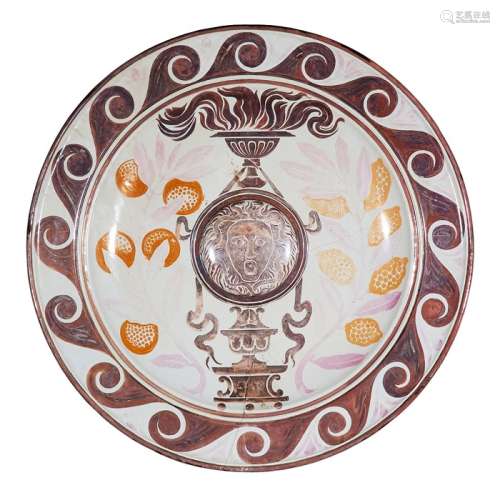 A monumental Victorian Arts & Crafts lustre wall charger by ...