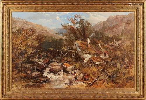 Charles Branwhite (British 1817-1880) An overshot mill, Wale...