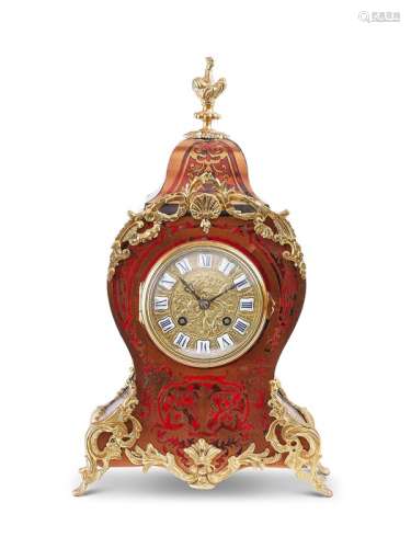 A late 19th century Louis XIV style scarlet-tortoiseshell an...