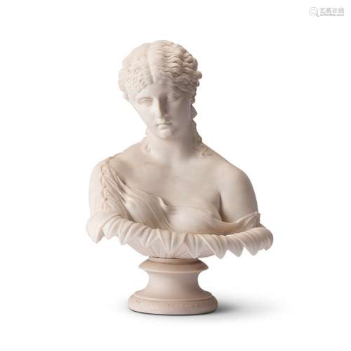 A Parian bust of Clytie after the model by C. Delpech