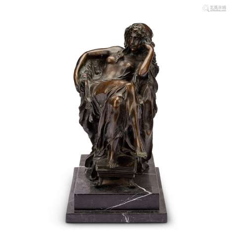 Marcel Debut (French 1865-1933) A patinated bronze Art Nouve...