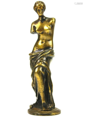 Antique Bronze Venus De Milo Sculpture