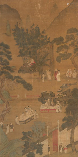 Ming dynasty landscape painting by Chou Ying