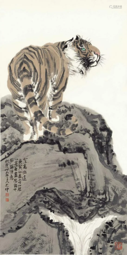 Tiger painting by Feng Da Zhong
