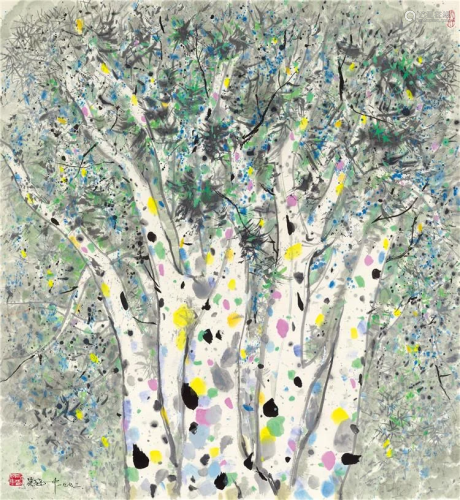 Tree painting by Wu Guan Zhong