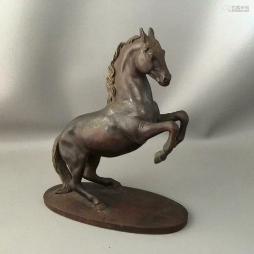 VINTAGE 1994 GORHAM BRONZE HORSE SCULPTURE w ORIG…