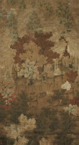 Deer painting by Wu Dai