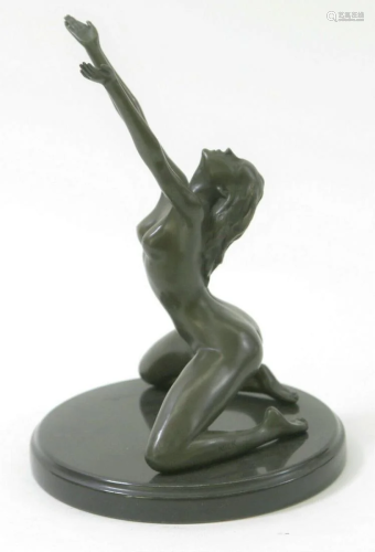 Nick Nude Girl Bronze Sculpture Cast Large Figurine