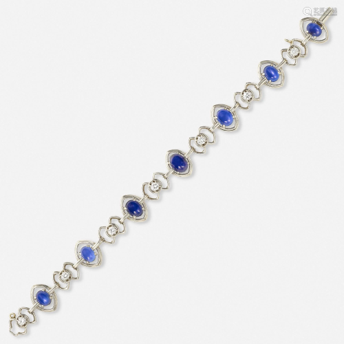 Sapphire and diamond bracelet