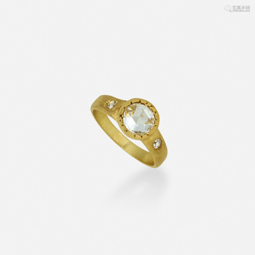 Rose-cut diamond ring