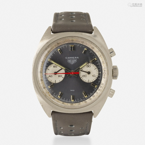 Heuer, 'Carrera' chronograph stainless steel watch