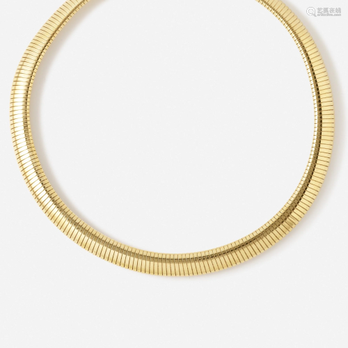 Gold collar necklace