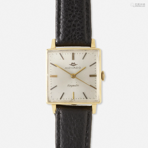 Movado, 'Kingmatic' gold wristwatch, Ref. 4295