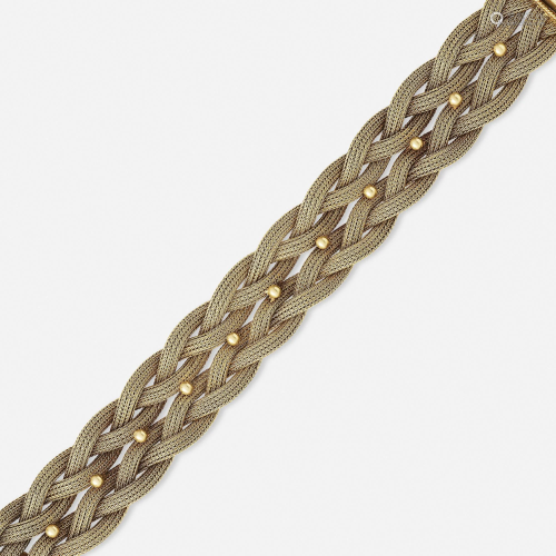 Woven gold bracelet