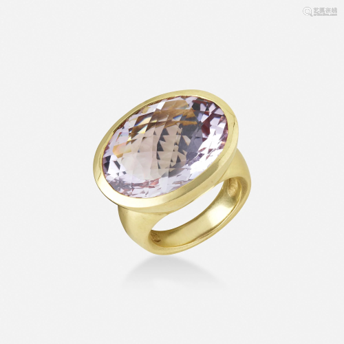 MAZ, Amethyst and gold ring