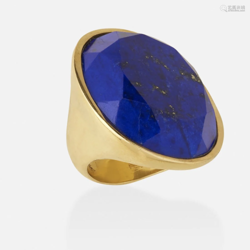 Lapis lazuli and gold ring
